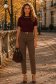Blugi maro skinny cu accesoriu tip curea