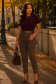 Blugi maro skinny cu accesoriu tip curea 1 - StarShinerS.ro