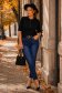 Blugi albastri skinny cu accesoriu tip curea 1 - StarShinerS.ro