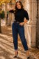 Blugi albastri mom fit cu accesoriu tip curea 1 - StarShinerS.ro