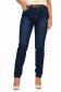 Blugi albastri skinny cu accesoriu tip curea