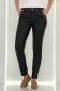 Pantaloni din piele ecologica negri conici cu aspect cerat 3 - StarShinerS.ro