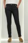 Pantaloni din piele ecologica negri conici cu aspect cerat 2 - StarShinerS.ro