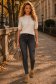 Blugi negri lungi skinny cu buzunare 2 - StarShinerS.ro