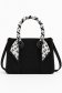Geanta dama din piele ecologica neagra accesorizata cu esarfa 1 - StarShinerS.ro