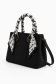 Geanta dama din piele ecologica neagra accesorizata cu esarfa 2 - StarShinerS.ro