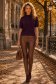 Colanti din piele ecologica maro lungi cu elastic in talie si buzunare frontale false 1 - StarShinerS.ro