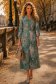 Rochie din viscoza imprimata midi in clos accesorizata cu snur in talie - StarShinerS 1 - StarShinerS.ro