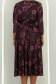 Rochie din modal visinie midi in clos cu imprimeu floral - StarShinerS 5 - StarShinerS.ro
