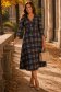 Rochie din modal neagra midi in clos cu imprimeu- StarShinerS 1 - StarShinerS.ro