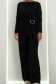 Compleu din modal negru cu un croi larg si accesoriu auriu- SunShine 5 - StarShinerS.ro