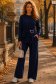 Compleu din modal bleumarin cu un croi larg si accesoriu auriu- SunShine 2 - StarShinerS.ro