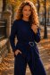Compleu din modal bleumarin cu un croi larg si accesoriu auriu- SunShine 3 - StarShinerS.ro