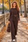 Trening din modal maro cu un croi larg si accesoriu auriu- SunShine 1 - StarShinerS.ro