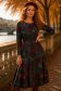 Rochie din jersey imprimata midi in clos - StarShinerS 1 - StarShinerS.ro