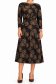 Rochie din jersey neagra midi in clos imprimata - StarShinerS 4 - StarShinerS.ro