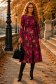 Rochie din jersey visinie midi in clos - StarShinerS 2 - StarShinerS.ro