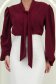 Bluza dama din viscoza visinie cu un croi larg si guler tip esarfa - StarShinerS 5 - StarShinerS.ro