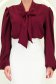 Bluza dama din viscoza visinie cu un croi larg si guler tip esarfa - StarShinerS 4 - StarShinerS.ro