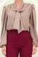Bluza dama din viscoza bej cu un croi larg si guler tip esarfa - StarShinerS 4 - StarShinerS.ro