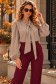 Bluza dama din viscoza bej cu un croi larg si guler tip esarfa - StarShinerS 2 - StarShinerS.ro
