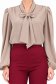 Bluza dama din viscoza mocha cu un croi larg si guler tip esarfa - StarShinerS 4 - StarShinerS.ro