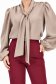 Bluza dama din viscoza mocha cu un croi larg si guler tip esarfa - StarShinerS 5 - StarShinerS.ro