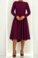 Rochie din jersey cu viscoza visinie midi in clos cu detalii frontale- StarShinerS 4 - StarShinerS.ro