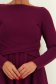 Rochie din jersey cu viscoza visinie midi in clos cu detalii frontale- StarShinerS 3 - StarShinerS.ro