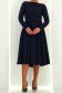 Rochie din jersey cu viscoza bleumarin midi in clos cu detalii frontale- StarShinerS 4 - StarShinerS.ro