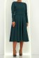 Rochie din jersey cu viscoza verde-petrol midi in clos cu detalii frontale- StarShinerS 4 - StarShinerS.ro