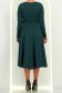 Rochie din jersey cu viscoza verde-petrol midi in clos cu detalii frontale- StarShinerS 5 - StarShinerS.ro
