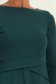 Rochie din jersey cu viscoza verde-petrol midi in clos cu detalii frontale- StarShinerS 3 - StarShinerS.ro