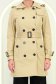 Trench din fas bej scurt cu un croi drept accesorizat cu cordon 3 - StarShinerS.ro