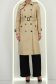 Trench din fas bej cu un croi drept accesorizat cu cordon 3 - StarShinerS.ro