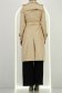 Trench din fas bej cu un croi drept accesorizat cu cordon 4 - StarShinerS.ro