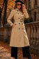 Trench din fas bej cu un croi drept accesorizat cu cordon 2 - StarShinerS.ro