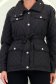 Geaca din fas neagra matlasata cu un croi lejer accesorizata cu cordon 4 - StarShinerS.ro