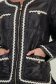 Geaca din fas neagra cu un croi drept si buzunare frontale 3 - StarShinerS.ro