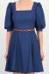 Rochie cu dungi bleumarin scurta in clos cu accesoriu tip curea - StarShinerS 5 - StarShinerS.ro