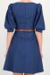 Rochie cu dungi bleumarin scurta in clos cu accesoriu tip curea - StarShinerS 6 - StarShinerS.ro