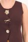 Vesta din viscoza maro mulata accesorizata cu nasturi decorativi 3 - StarShinerS.ro