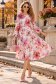 Rochie roz midi in clos accesorizata cu brosa florala si curea - StarShinerS 1 - StarShinerS.ro