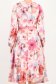 Rochie roz midi in clos accesorizata cu brosa florala si curea - StarShinerS 6 - StarShinerS.ro