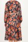 Rochie maro midi in clos accesorizata cu brosa florala si curea - StarShinerS 6 - StarShinerS.ro