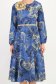 Rochie albastra midi in clos accesorizata cu brosa florala si curea - StarShinerS 5 - StarShinerS.ro