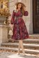 Rochie visinie midi in clos accesorizata cu brosa florala si curea - StarShinerS 2 - StarShinerS.ro