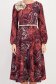 Rochie visinie midi in clos accesorizata cu brosa florala si curea - StarShinerS 5 - StarShinerS.ro