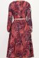 Rochie visinie midi in clos accesorizata cu brosa florala si curea - StarShinerS 6 - StarShinerS.ro