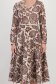 Rochie maro midi imprimata in clos cu brosa florala si curea - StarShinerS 5 - StarShinerS.ro